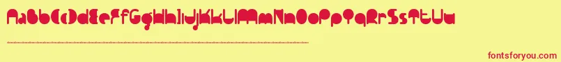 Ftpedantdemo Font – Red Fonts on Yellow Background