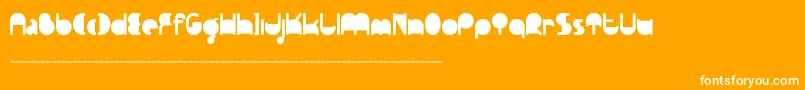 Fonte Ftpedantdemo – fontes brancas em um fundo laranja