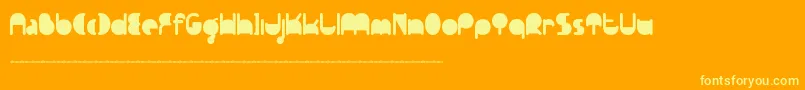 Fonte Ftpedantdemo – fontes amarelas em um fundo laranja