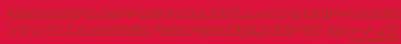 Czcionka Navycadet3D – brązowe czcionki na czerwonym tle