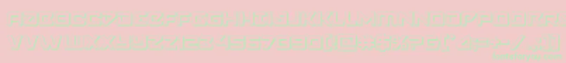 Navycadet3D Font – Green Fonts on Pink Background