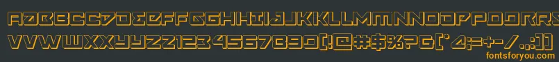 Navycadet3D Font – Orange Fonts on Black Background