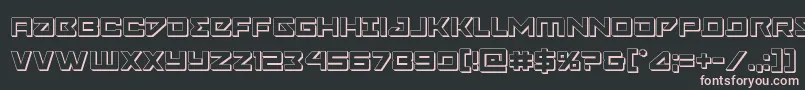 Navycadet3D-Schriftart – Rosa Schriften auf schwarzem Hintergrund