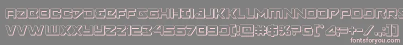 Navycadet3D-fontti – vaaleanpunaiset fontit harmaalla taustalla
