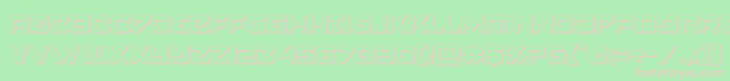 Navycadet3D-fontti – vaaleanpunaiset fontit vihreällä taustalla