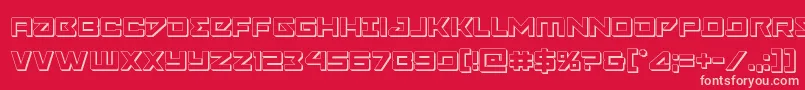 Navycadet3D-Schriftart – Rosa Schriften auf rotem Hintergrund