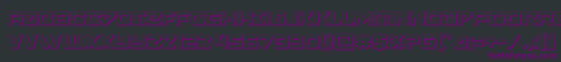 Czcionka Navycadet3D – fioletowe czcionki na czarnym tle