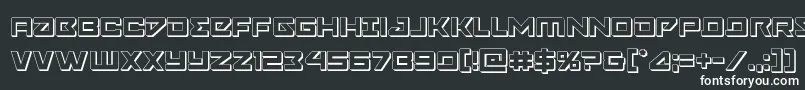Шрифт Navycadet3D – белые шрифты на чёрном фоне