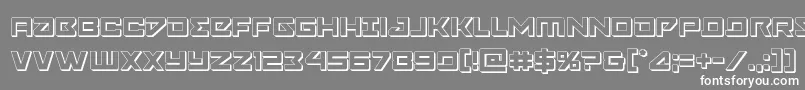 フォントNavycadet3D – 灰色の背景に白い文字