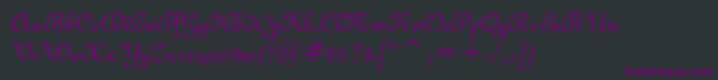 Шрифт GandoBt – фиолетовые шрифты на чёрном фоне