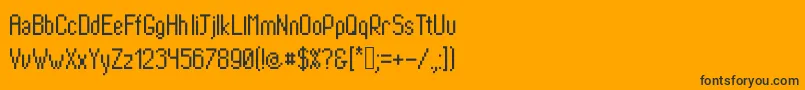 Шрифт Pixtall – чёрные шрифты на оранжевом фоне