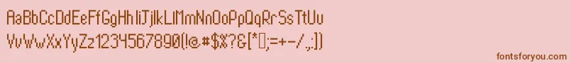 Pixtall Font – Brown Fonts on Pink Background