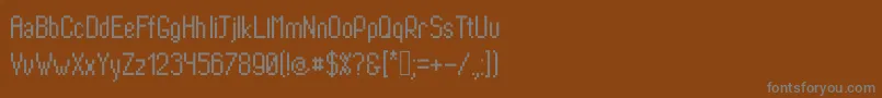 Pixtall Font – Gray Fonts on Brown Background