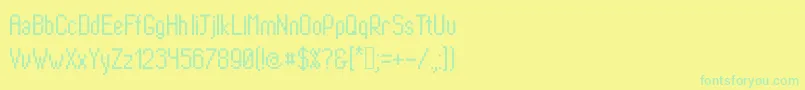 フォントPixtall – 黄色い背景に緑の文字