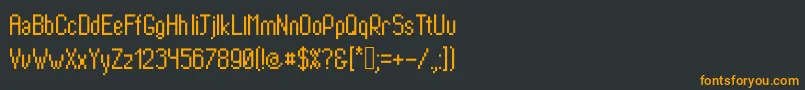 Pixtall Font – Orange Fonts on Black Background