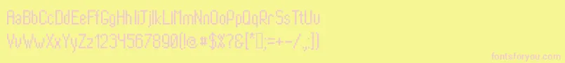 Pixtall Font – Pink Fonts on Yellow Background