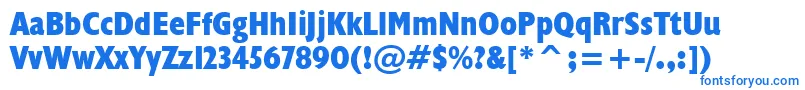 Czcionka Humanist521ExtraBoldCondensedBt – niebieskie czcionki