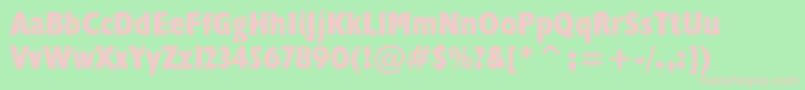 Humanist521ExtraBoldCondensedBt Font – Pink Fonts on Green Background