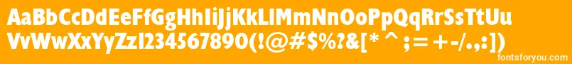 Humanist521ExtraBoldCondensedBt Font – White Fonts on Orange Background