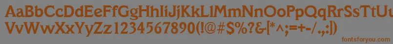 VeracruzBold-Schriftart – Braune Schriften auf grauem Hintergrund