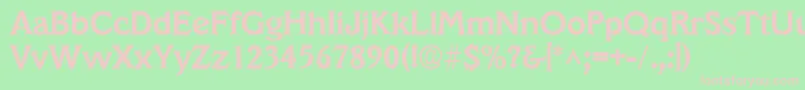 VeracruzBold Font – Pink Fonts on Green Background