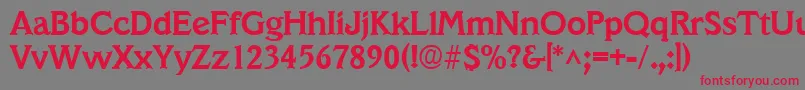 VeracruzBold Font – Red Fonts on Gray Background