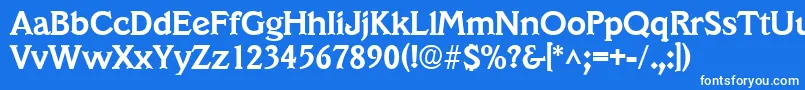 VeracruzBold Font – White Fonts on Blue Background