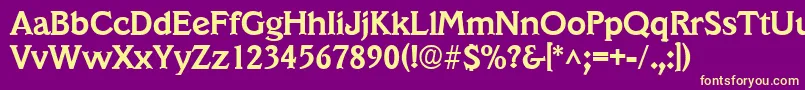 VeracruzBold Font – Yellow Fonts on Purple Background