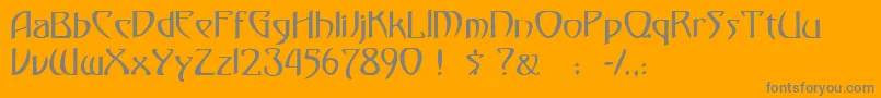 フォントGismondaRegular – オレンジの背景に灰色の文字