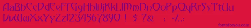 GismondaRegular Font – Purple Fonts on Red Background