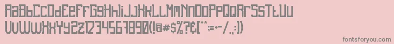 フォントUnreal – ピンクの背景に灰色の文字