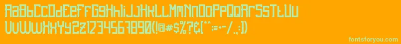 Unreal Font – Green Fonts on Orange Background
