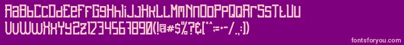 Unreal Font – Pink Fonts on Purple Background