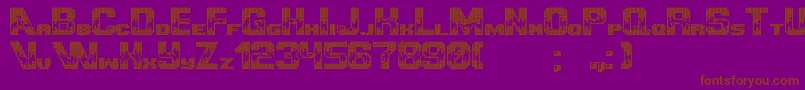 UltimategameplayerPixel-fontti – ruskeat fontit violetilla taustalla