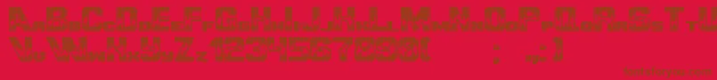 UltimategameplayerPixel-Schriftart – Braune Schriften auf rotem Hintergrund