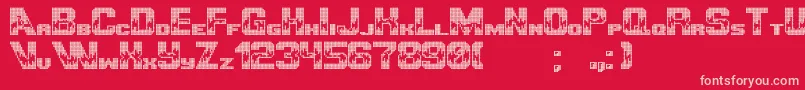UltimategameplayerPixel Font – Pink Fonts on Red Background