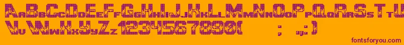 UltimategameplayerPixel Font – Purple Fonts on Orange Background