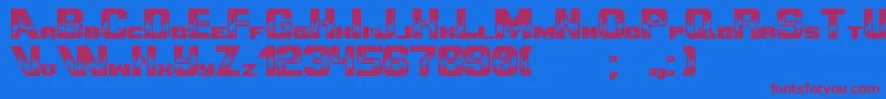 UltimategameplayerPixel-Schriftart – Rote Schriften auf blauem Hintergrund