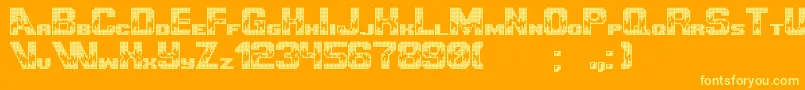 UltimategameplayerPixel Font – Yellow Fonts on Orange Background