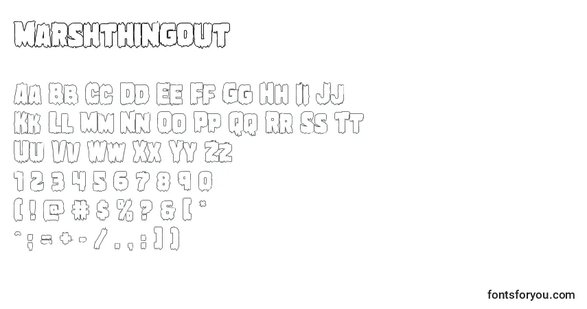 characters of marshthingout font, letter of marshthingout font, alphabet of  marshthingout font
