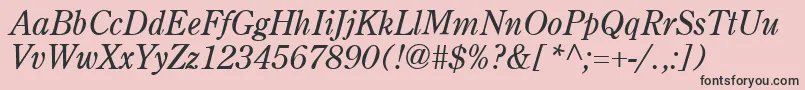 Saiba mais sobre a fonte AgcenturionItalic Fonte AgcenturionItalic – fontes pretas em um fundo rosa