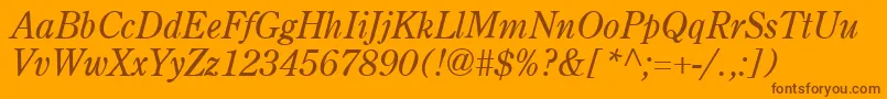 AgcenturionItalic Font – Brown Fonts on Orange Background