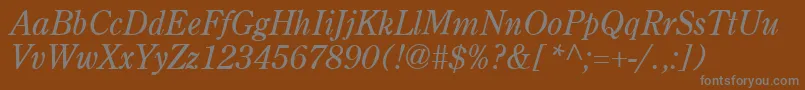 Шрифт AgcenturionItalic – серые шрифты на коричневом фоне