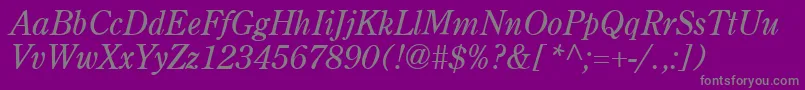 AgcenturionItalic Font – Gray Fonts on Purple Background