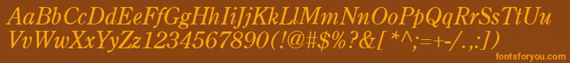 AgcenturionItalic Font – Orange Fonts on Brown Background