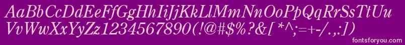AgcenturionItalic Font – Pink Fonts on Purple Background