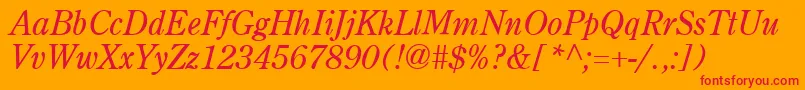 Шрифт AgcenturionItalic – красные шрифты на оранжевом фоне