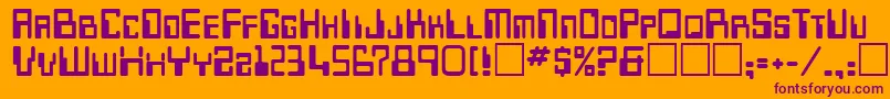 Desoto Font – Purple Fonts on Orange Background