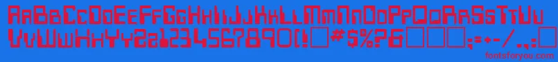 Desoto Font – Red Fonts on Blue Background