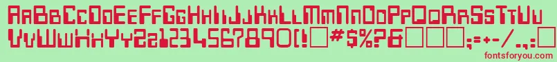 Desoto Font – Red Fonts on Green Background